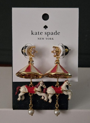 NEW Kate Spade Winter Wonderland Carousel Statement Earrings