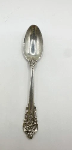 WALLACE Sterling Silver GRANDE BAROQUE Coffee Tea SPOON  6 1/8" with monogram