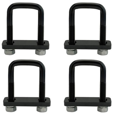 4 Pack Square U-Bolt for Trailer- Fits 2.0 Inch Wide Leaf Springs, Galvanized...