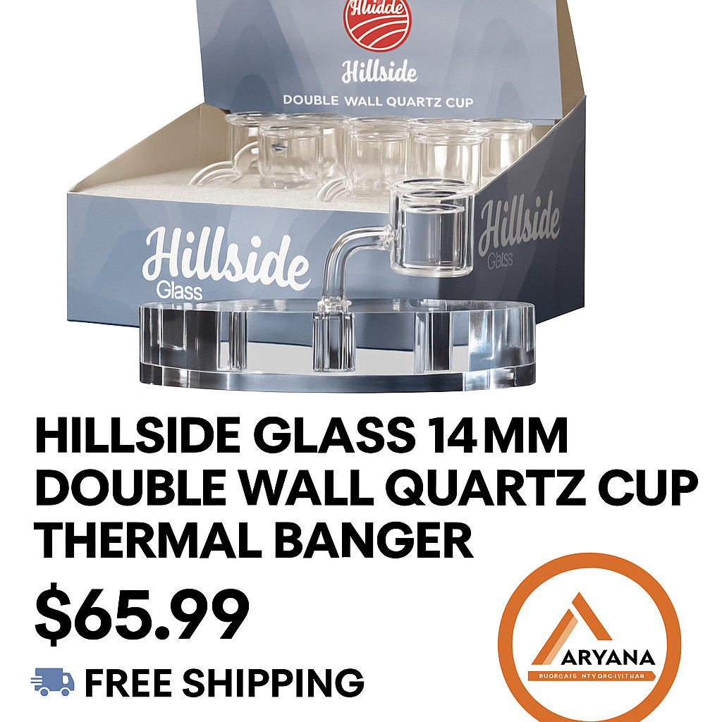 Hillside Glass 14MM Double Wall Cup Banger |6CT Display (DLQ-062)