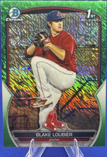 2023 1st BOWMAN CHROME Blake Loubier Red Sox GREEN SHIMMER REFRACTOR /99 MINT💎