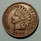■ 1906 INDIAN PENNY ONE CENT ☐ Full Liberty, Diamonds