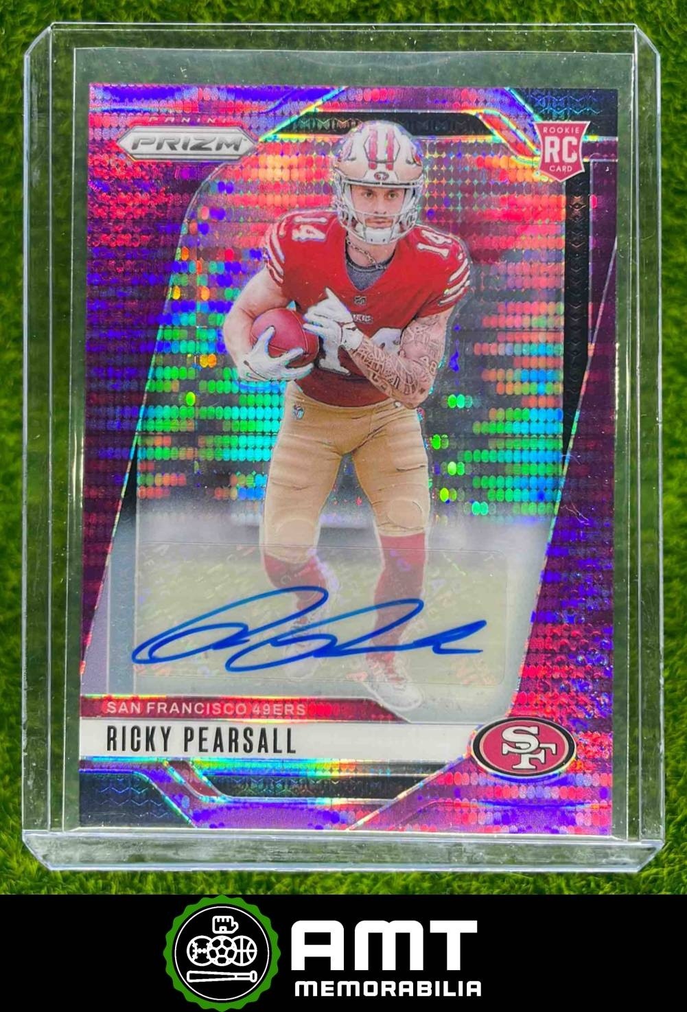 2024 Panini Prizm #383 Ricky Pearsall Auto Purple Pulsar San Francisco 49ers RC