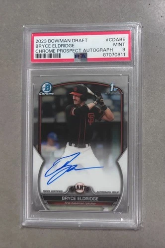 2023 BOWMAN DRAFT CHROME PRSPCT AUTO #CDABE BRYCE ELDRIDGE PSA 9
