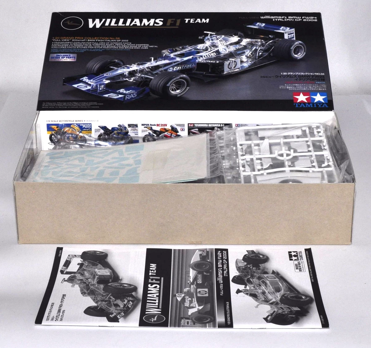 Rare Tamiya 1/20 Williams BMW FW24 Full View Italian GP F1 Car