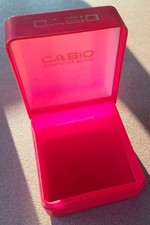 SCATOLA BOX OROLOGIO CASIO VINTAGE PLASTICA ROSSA
