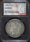 1884-CC - Morgan Silver Dollar $1 - Genuine NGC - Strong XF/AU (Original!!) #184