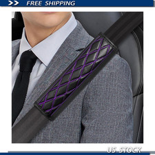 Seat Belt Cover Pads 2pcs Leather Breathable Cushion Car Seat Belt Shoulder Str Seat Belt Cover Pads 2pcs Leather Breathable Cushion Car Seat Belt Shoulder Str