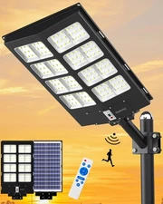 SL-3800W Solar Street Light Outdoor 380000LM Wide Angle Commercial Parking Lo...
