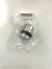 Emtek Assa Abloy Cylinder Floor Bumper Door Stop in Satin Nickel