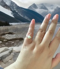 Sterling Silver 925 Culture Pearl Ring Size 6 Adjustable