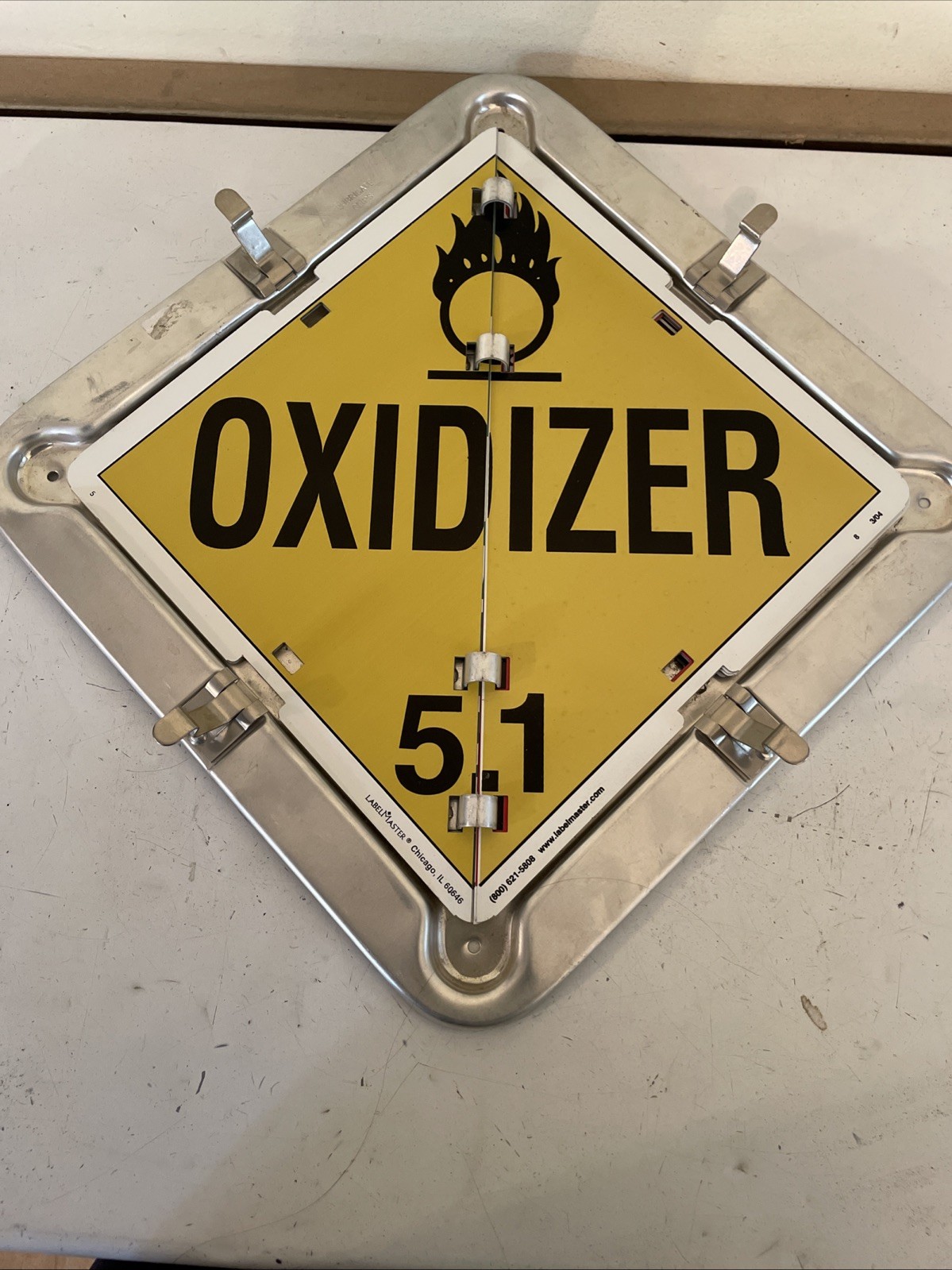 GENUINE LABELMASTER FLIP PLACARD HAZARD FLIP PLACARD NEW