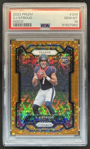 2023 Panini Prizm C.J. Stroud RC Orange Disco Rookie #339 Texans PSA 10 GEM MINT