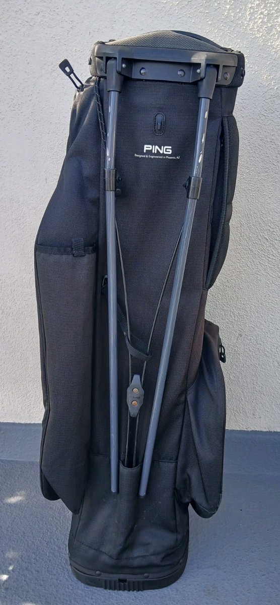 TZ GOLF - Ping 4 SERIES Black Stand Bag 6 Pockets 4 Way Padded Top
