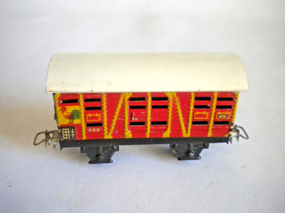 Märklin 1937-1945 Spur HO 386 Kleintierwagen Waggon
