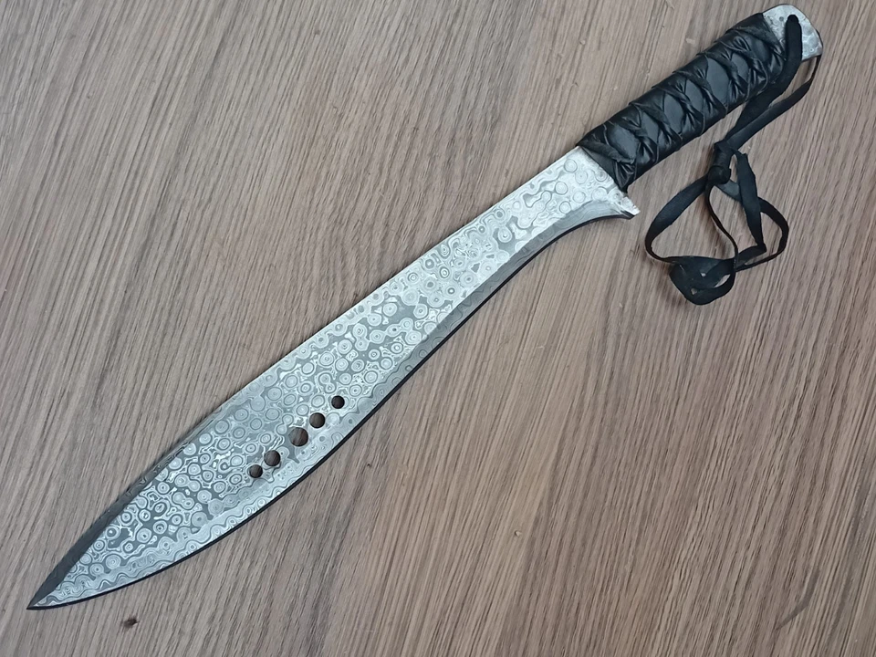 Заказ ручной работы из дамасской стали (КНИГА ELi) полный хвостовик мачете меч нож - Изображение 4 из 4