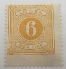 SUEDE TIMBRE TAXE N° 4 (B) - DENTELE 14 - NEUF AVEC CHARNIERE