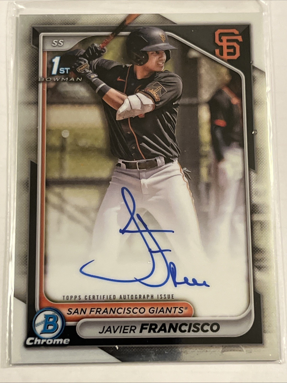 2024 Bowman Chrome Prospects 1st Bowman Auto Javier Francisco #CPA-JFA