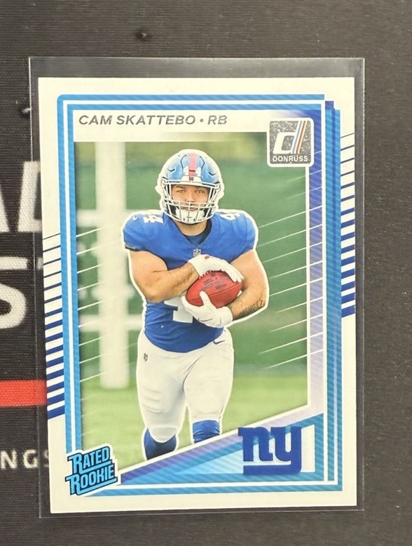 2025 Panini Donruss Cam Skattebo Base Rated Rookie RC No. 302 New York Giants