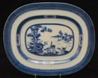 Antique Thomas Dimmock Blue Staffordshire 17" Platter Chinese Nanking Stag 1840 — photo 1