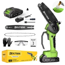 Mini Chainsaw, 6 Inch Mini Cordless Brushless Electric Chainsaw, 2.0Ah Batter...