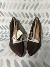 A New Day Jen Heels Pointed Toe Pump, Rosewood, Size 7W, Memory Foam, NWT