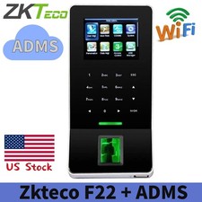 ZKTeco F22 WiFi  ADMS Fingerprint Access Control Attendance Clock 2.4in Screen