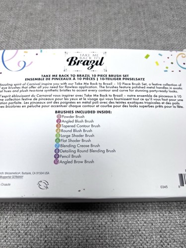 NEW - BH Cosmetics TAKE ME BACK TO BRAZIL 10 Piece Brush Set - Picture 3 of 3