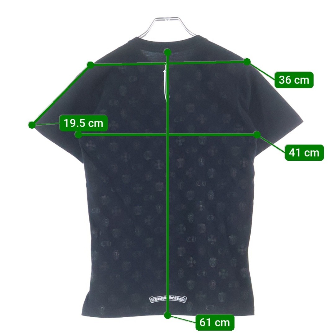 CHROME HEARTS Back Pattern Print Horseshoe Crew Neck Short Sleeve T-shirt Used b thumbnail 9
