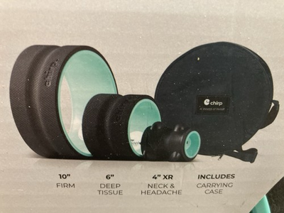 #ad #ad chirp Relief Wheel Foam Roller Set 10quot; 6quot; 4quot; Back amp; Neck Deep Tissue w Case $50.00