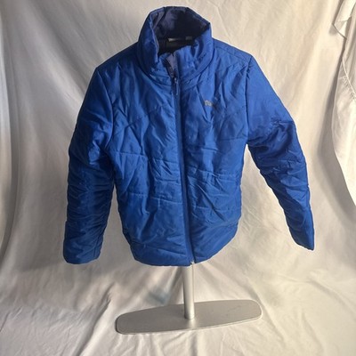 Kids Puma Jacket Boys Medium 8/10 Blue Quilted Zip Up Puffer Coat Lightweight