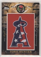2010 Topps Jumbo Packs Manufactured Hat Logo Relic 17/99 Torii Hunter s7f