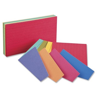 Oxford Extreme Index Cards, 3 x 5 Inches, Assorted Colors, 100 per pack 04736