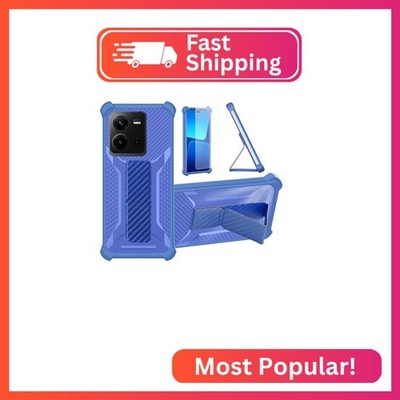 Aroepurt Case for Vivo V25e Phone Case Stand Cover [with Tempered Glass Screen P