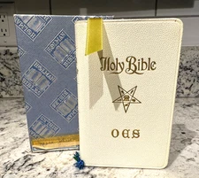 HOLY BIBLE Order of the Eastern Star OES 1941 Holman Masonry Shriners Freemason
