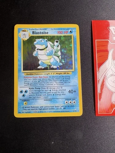 Unlimited Base Set Blastoise 2/102 holo rare in lightly played condition