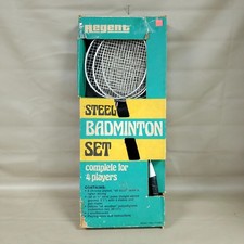 REGENT Steel Badminton Set of 4 Rackets In Original Box