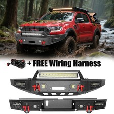 Aaiwa Front Rear Bumper Guard For 2019-2023 Ford Ranger Wwinch Plate Led Light