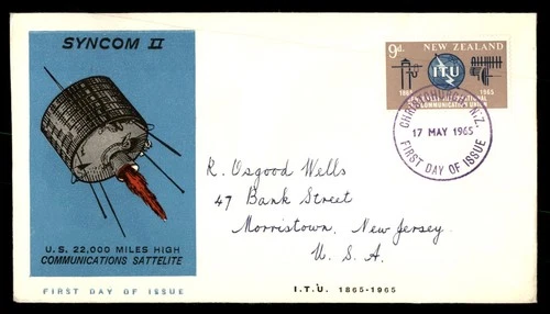 Mayfairstamps New Zealand FDC 1965 syncom II US 22,000 miles high communications