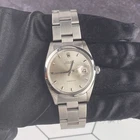 #42 Rolex 34mm OysterDate Precision Silver Dial Vintage Steel Men's Watch 6694