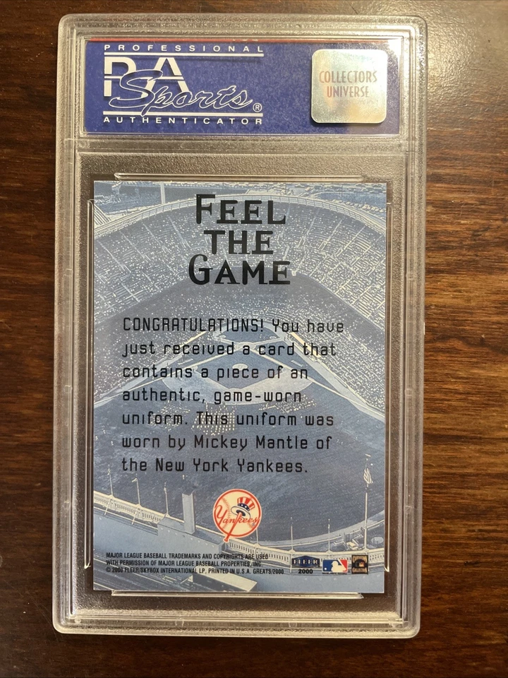 Camiseta Fleer Greats of Game Yankees Clippings 2000 Mickey Mantle PSA 8 casi nueva-como nueva SP Foto 2 de 2