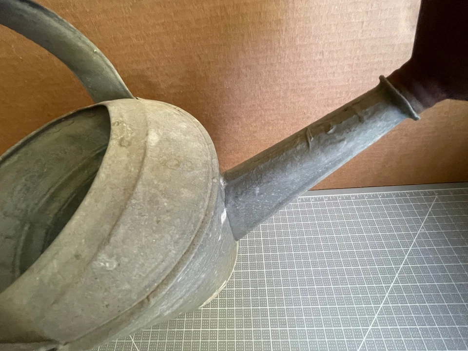 Antique Distressed #8 Galvanized Metal Watering Can - Image 3 of 4