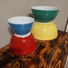 VTG Pyrex Primary Colors Nesting Mixing Bowls Set Of 4 - 401, 402, 403, 404