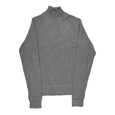 Polo By Ralph Lauren 1/4 Zip - Large Gray Cotton