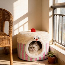 Cat Bed Semi Enclosed Pet Bed Cat Nest