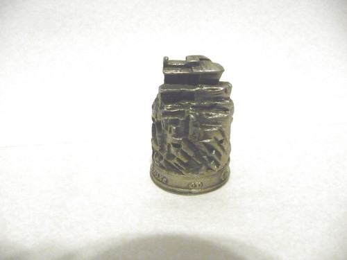 THIMBLE VINTAGE PEWTER "THE HOUSE ON THE ROCK"