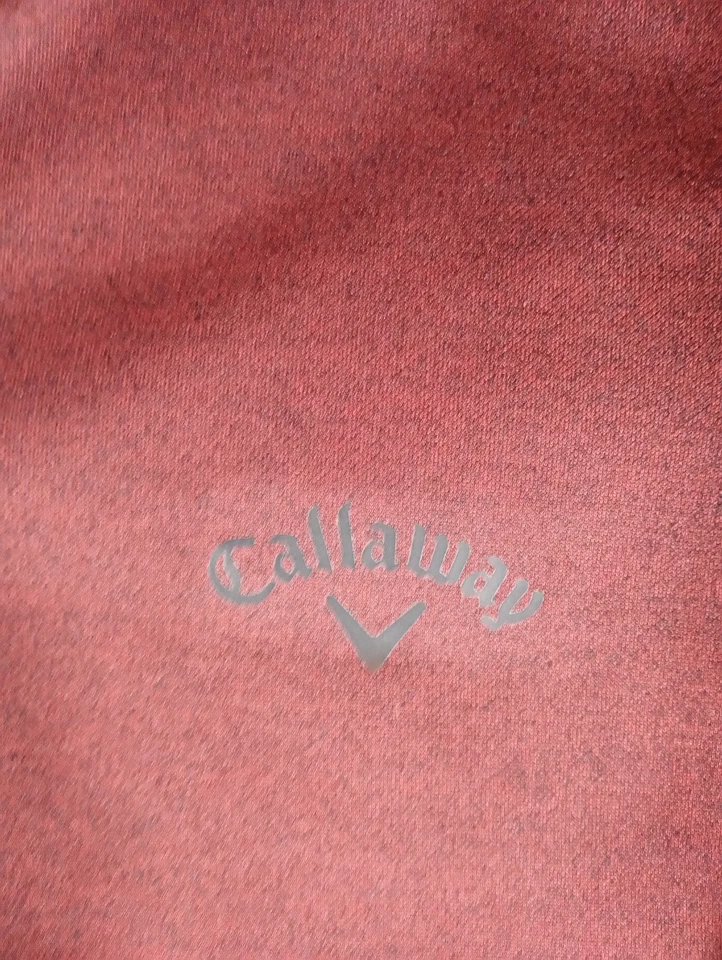 Pullover de golf Callaway para hombre chaqueta polar cuarto cremallera talla XL borgoña Foto 2 de 4