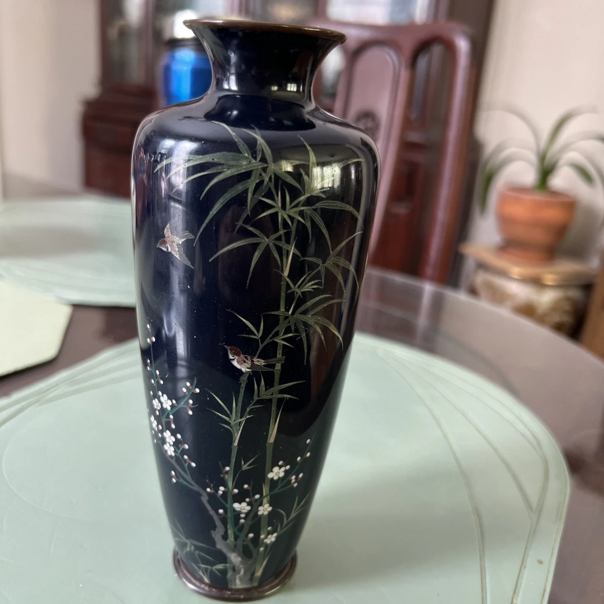 多色景泰蓝1900-1940 年日本花瓶| eBay