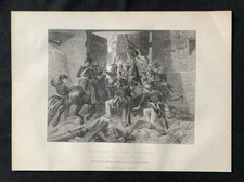 steel engraving Capture of Fort George Battle Niagara Lake Ontario 2 America 250