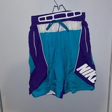 Nike Glanz Retro Soccer Basketball Shorts Throwback Blue M Vintage Rare C